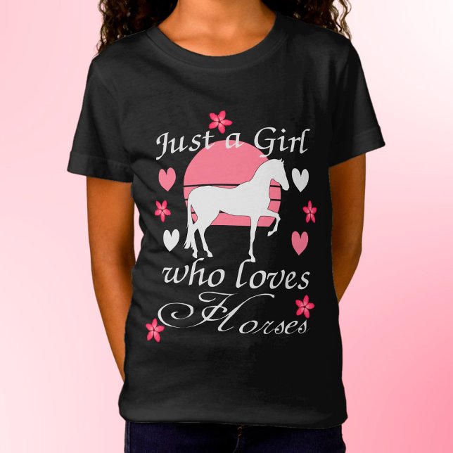 Juste une fille qui aime les chevaux en T-shirt ro (Créateur téléchargé)
