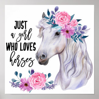 Juste une fille qui aime les chevaux, Poster Paper