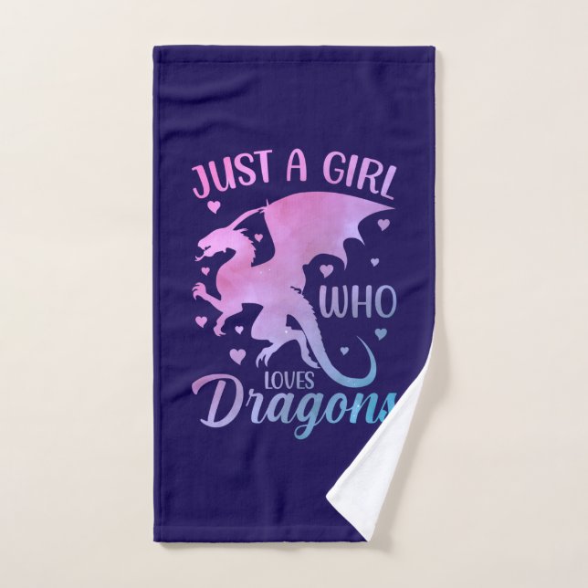 Juste une fille qui aime les dragons - Dragon fant (Serviette à main)