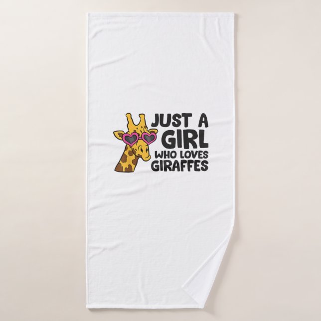 Juste une fille qui aime les girafes _3 (Serviette de bain)