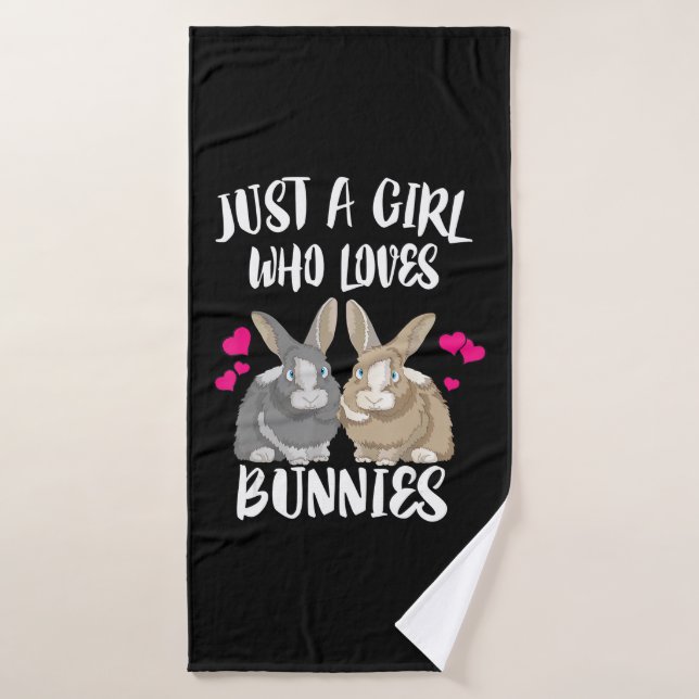 Juste une fille qui aime les lapins| Lapin Lover (Serviette de bain)