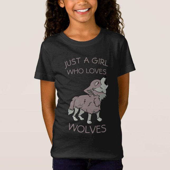 Juste une fille qui aime les loups T-shirt (Devant)