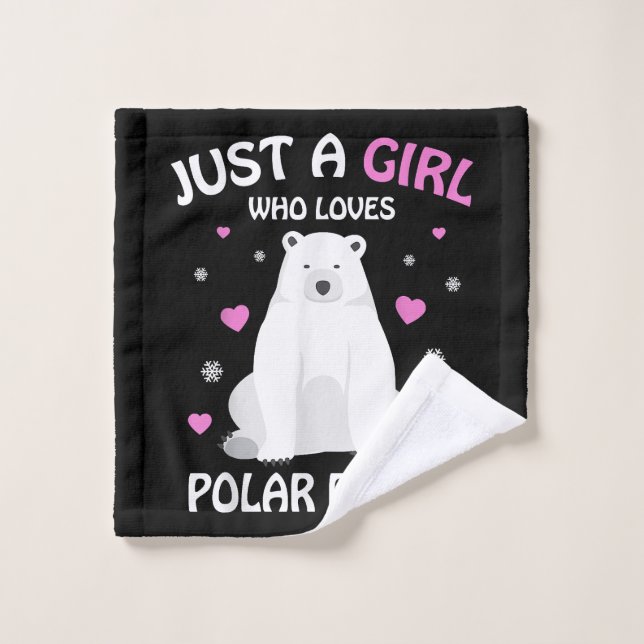 Juste Une Fille Qui Aime Les Ours Polaires Les Fil (Gant de toilette)