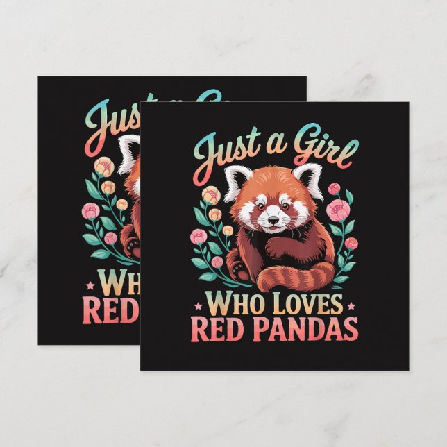 Juste Une Fille Qui Aime Les Pandas Rouges (Devant / Derrière)
