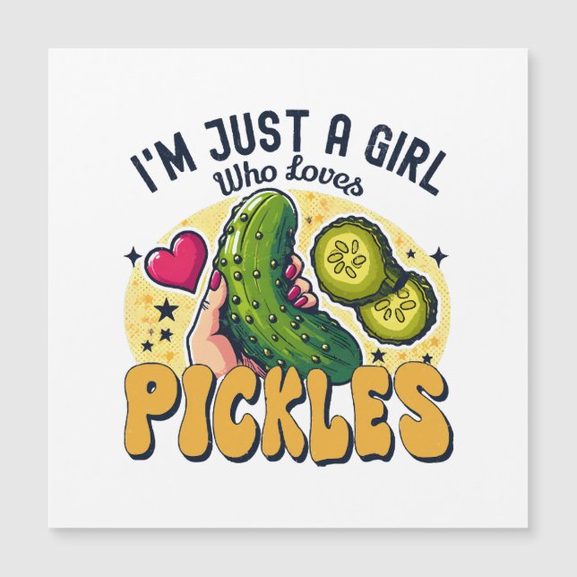 Juste une fille qui aime les pickles - Vegan drôle (Devant)