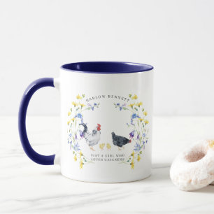 Juste une fille qui aime les poulets   Mug Monogra