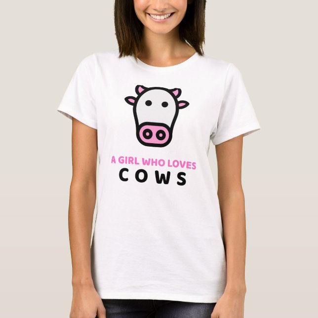 Juste une fille qui aime les vaches T-shirt (Devant)