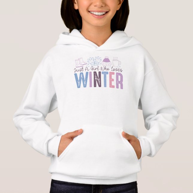 Juste une fille qui aime l'hiver mignonne design s (Devant)
