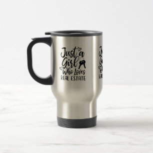 Juste Une Fille Qui Aime L'Immobilier Voyage Mug
