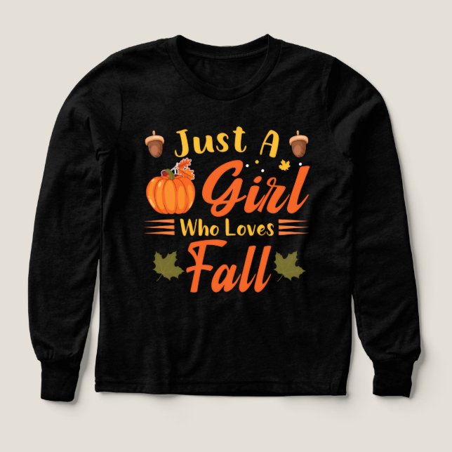 Juste Une Fille Qui Aime Tomber - Cosy Automne Col (Motif recto)