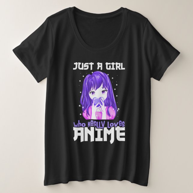 Juste une fille qui aime vraiment l'Anime en viole (Design devant)