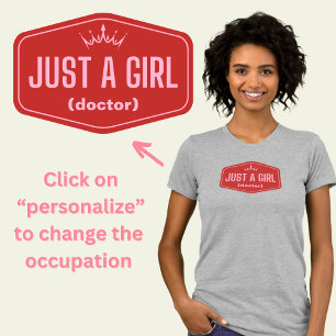 Juste une fille - remplissez le blanc- T-shirt fém