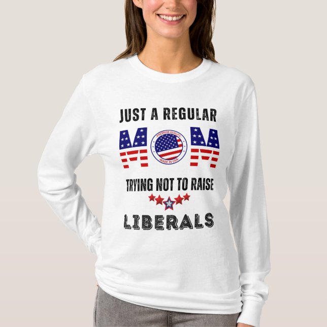 Juste une maman régulière T-shirt à manches longue (Devant)