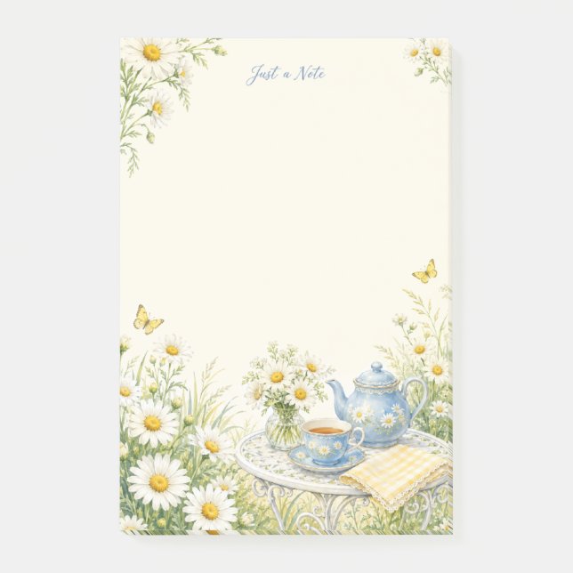 Juste une note Daisy Garden Tea Post-it® Notes (Devant)