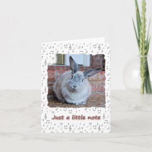 Juste une petite note (vierge à l'intérieur) carte