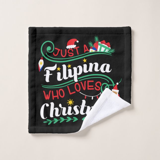 Juste une Philippine qui aime Noël (Gant de toilette)