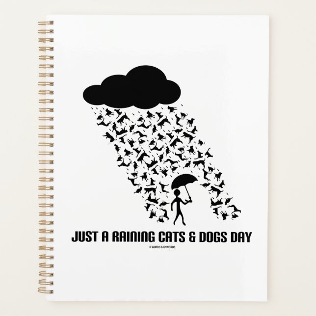 Juste Une Pluie Chats Et Chiens Jour Météorologie  (Devant)