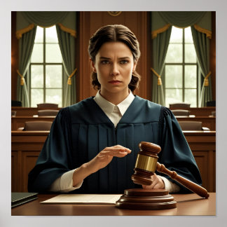 Justice dans la salle d'audience - Drama Poster De