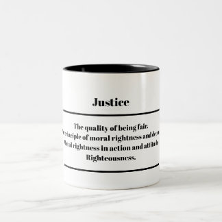 "Justice" Définition Mug