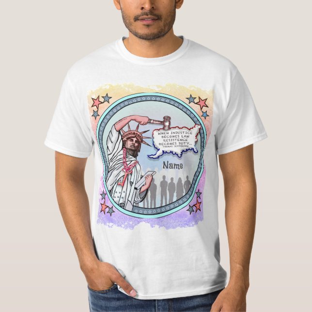 Justice Liberté T-shirt politique (Devant)