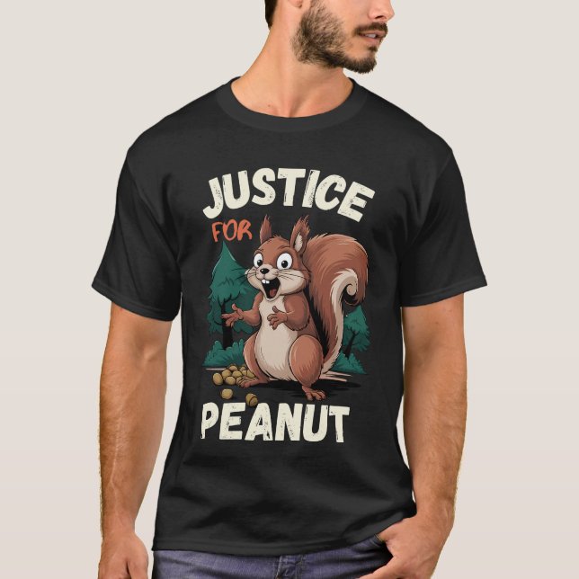 Justice Pour L'Arachide Le T-shirt Écureuil (Devant)