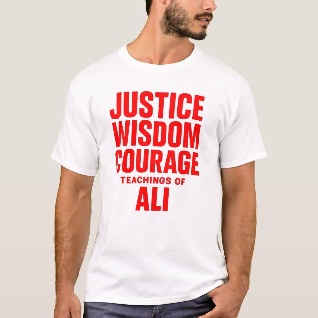 Justice Sagesse Courage Enseignements du T-Shirt A (Devant)