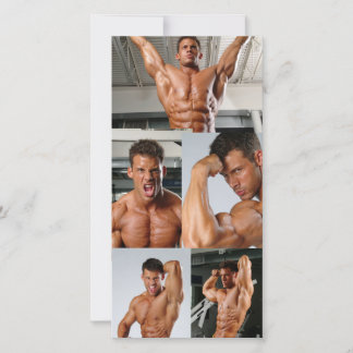 Justin Woltering Bodybuilder Carte photo de ventil