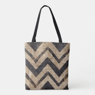 Jute Chevron Sac fourre-tout