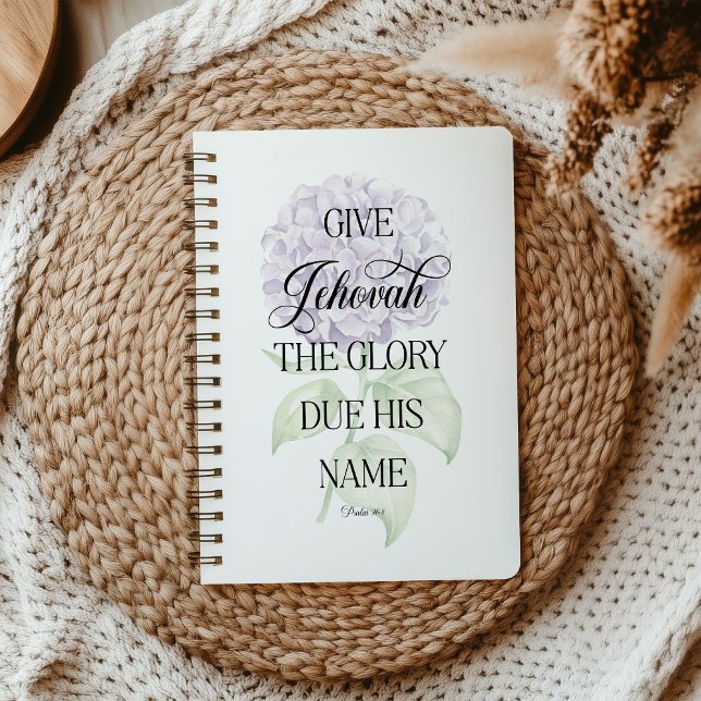 JW 2025 Yeat Text Carnet avec Hydrangea (Créateur téléchargé)