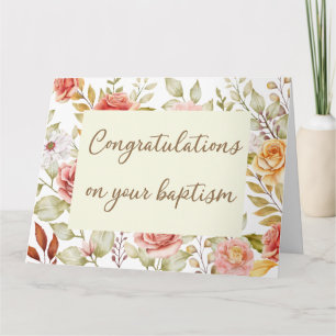 JW Baptism Cadeaux - Carte de voeux Fleur Rouge