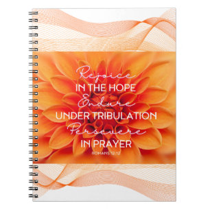 JW Carnet Romans 12:12 Réjouissez-vous endurer per