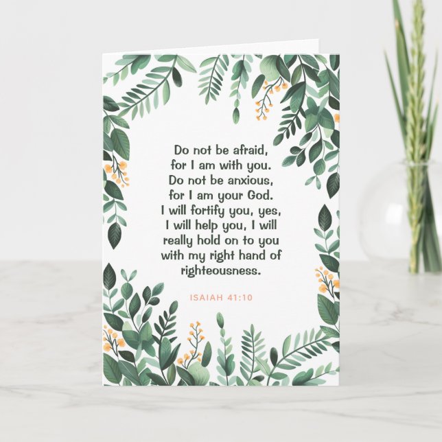 JW Encouragement Carte de voeux Isaiah 41:10 (Devant)