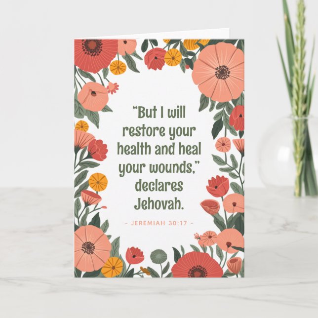 JW Encouragement Carte de voeux Jeremiah 30:17 (Devant)