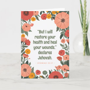 JW Encouragement Carte de voeux Jeremiah 30:17