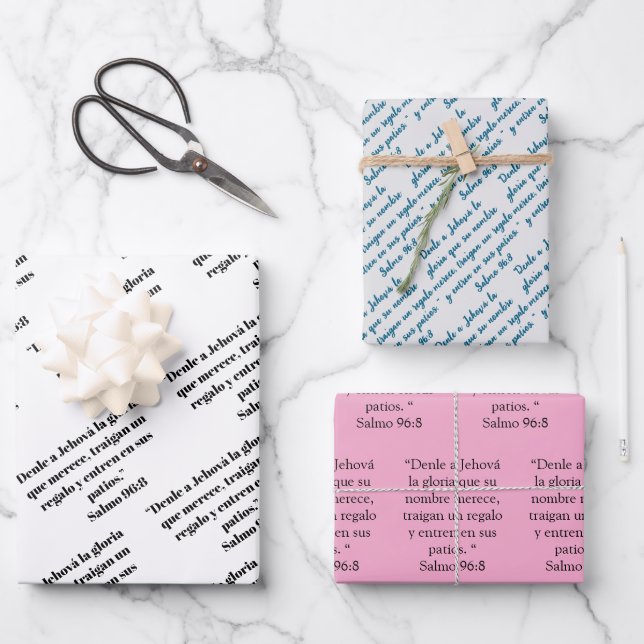 JW Espagnol 2025 texte annuel papier cadeau envelo (Recto)