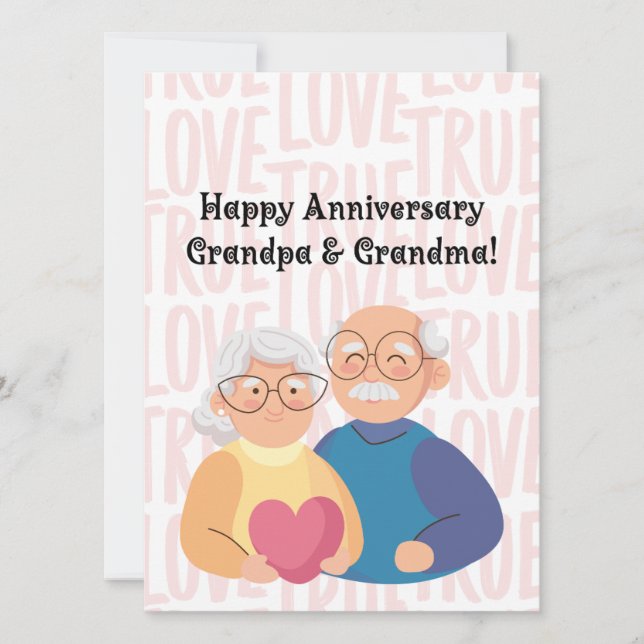 JW Happy Anniversary Card pour grands-parents (Devant)