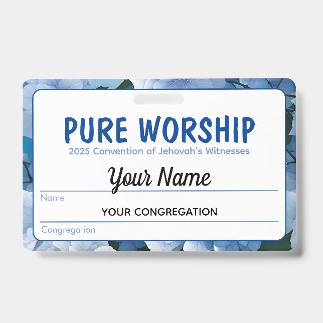 JW Keepsaké Convention Badge Pure Worship (Face)