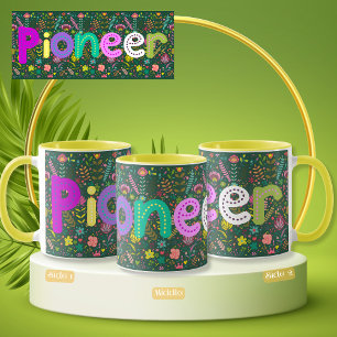 JW Pioneer Floral Envelopper Autour De Sticker Mug