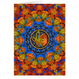 K185 Automne sur Abstrait bleu