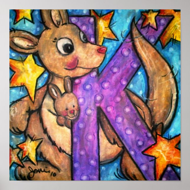 K est pour Kangaroo Poster (Devant)