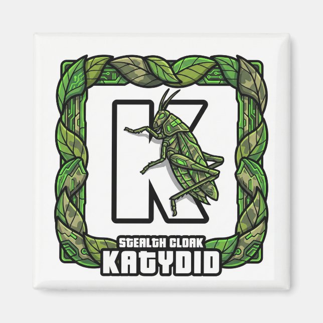 K est pour Katydid – Aimant d'apprentissage ABC de (Devant)
