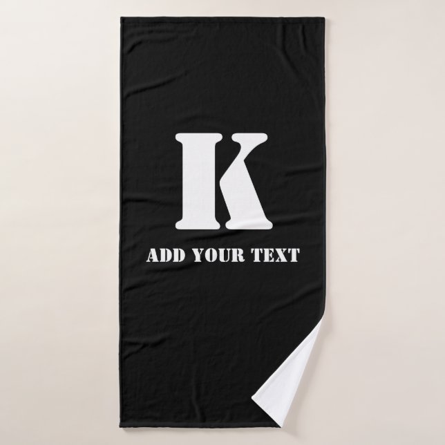 K Monogramme classique tendance mariage personnali (Serviette de bain)