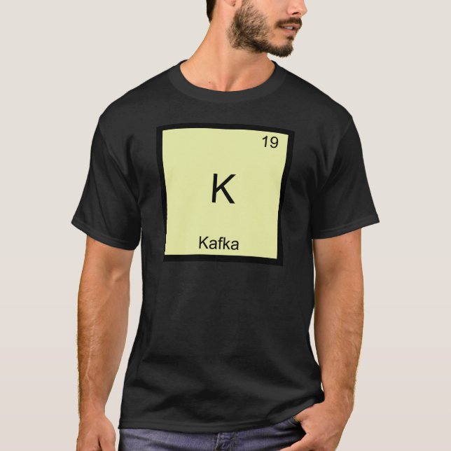 K - T-shirt drôle de symbole d'élément de chimie (Devant)