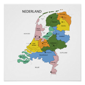 Kaart van Nederland Poster parfait
