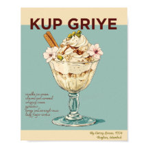 Kadikoy Sur Mon Esprit Poster Alimentaire Rétro