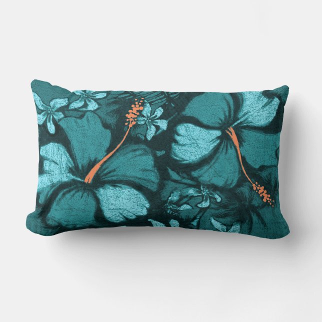 Kahala Hibiscus Hawaiian Tropical Lumbar Coussins (Recto)