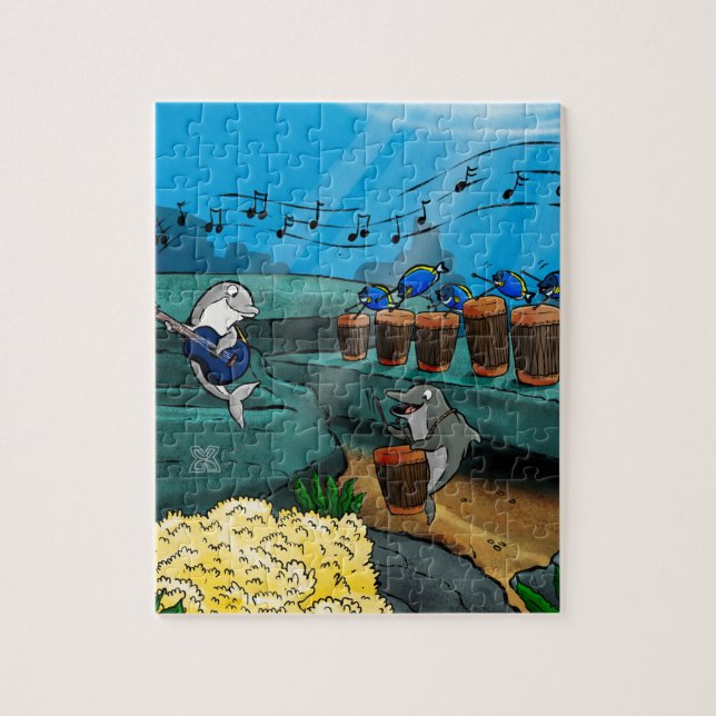 Kai Dolphin Jamming in Africa Puzzle (Vertical)
