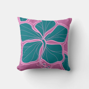 Kailua Hibiscus Coussin Carré réversible hawaïen