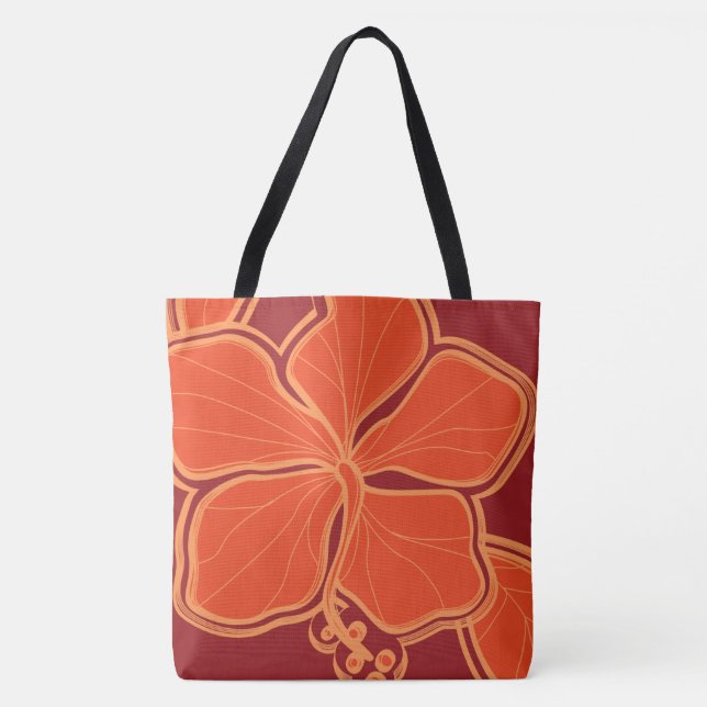 Kailua Hibiscus Hawaïen Sac de plage réversible (Devant)
