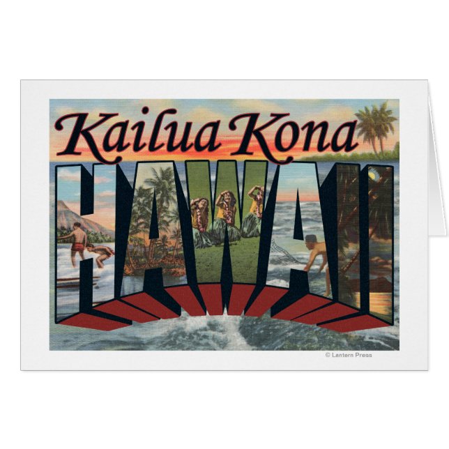 Kailua Kona, Hawaii - Scènes de grandes lettres (Devant horizontal)